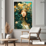 Emerald Enchantress Canvas Wall Art - Image 6