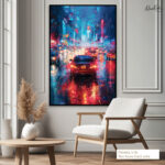 Cyber City Pulse Canvas Wall Art - Image 7