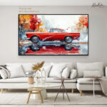Crimson Reflection Canvas Wall Art - Image 7