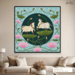 Sacred Lotus Path Canvas Wall Art - Image 7