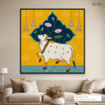 Saffron Temple Serenity Canvas Wall Art - Image 7