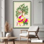 Gond Deer Canvas Wall Art - Image 7