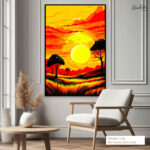 Golden Horizon Canvas Wall Art - Image 7