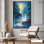Midnight Cascade Canvas Wall Art - Image 7