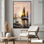 Golden Harbor Canvas Wall Art - Image 7