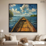 Azure Voyage Canvas Wall Art - Image 7