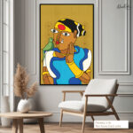 Indian Folk Canvas Wall Art - Image 7