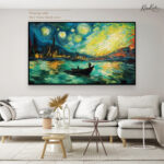 Midnight Starry Night Canvas Wall Art - Image 7