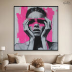 Neon Echoes Canvas Wall Art - Image 7