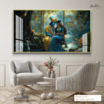 Radha and Krishna's Embrace Acrylic Wall Art - Image 6