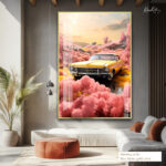 Sunset Pink Valley Acrylic Wall Art - Image 7