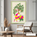 Gond Deer Canvas Wall Art - Image 8