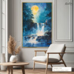 Midnight Cascade Canvas Wall Art - Image 8