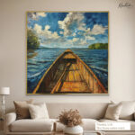 Azure Voyage Canvas Wall Art - Image 8