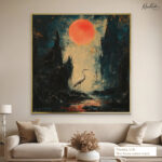 Nocturnal Grace Canvas Wall Art - Image 8
