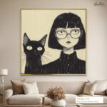 Midnight Noir Canvas Wall Art - Image 8