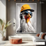 DJ Cluck Rooster Acrylic Wall Art - Image 8