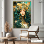 Emerald Enchantress Canvas Wall Art - Image 8