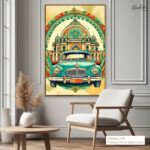 Retro Ambassador Car Canvas Wall Art - Image 9