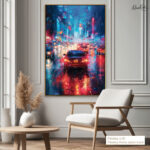 Cyber City Pulse Canvas Wall Art - Image 9