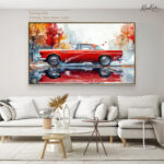 Crimson Reflection Canvas Wall Art - Image 9