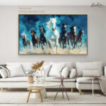 Seven Galloping Horses Canvas Wall Art - Image 9