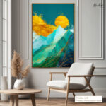 Teal Serenity Canvas Wall Art - Image 9