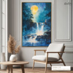 Midnight Cascade Canvas Wall Art - Image 9