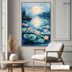 Lunar Bloom Canvas Wall Art - Image 9