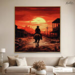 Sunset Outlaw Canvas Wall Art - Image 9