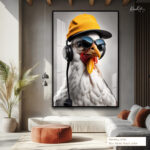 DJ Cluck Rooster Acrylic Wall Art - Image 9
