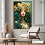 Emerald Enchantress Canvas Wall Art - Image 9