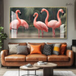 Pink Flamingo Acrylic Wall Art