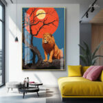 Cosmic Lion Acrylic Wall Art