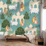 Traditional Indian Pichwai Premium Wallpaper - Image 4