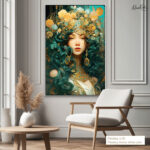 Emerald Enchantress Canvas Wall Art - Image 10