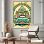 Retro Ambassador Car Canvas Wall Art - Image 10