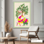 Gond Deer Canvas Wall Art - Image 10