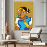 Indian Folk Canvas Wall Art - Image 10