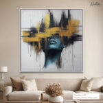 Golden Gaze Canvas Wall Art - Image 10