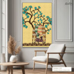 Deer Sheltern Canvas Wall Art - Image 10