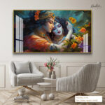 Radha Krishna Portrait Acrylic Wall Art - Image 10