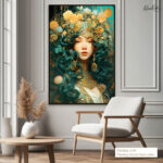 Emerald Enchantress Canvas Wall Art - Image 11
