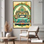 Retro Ambassador Car Canvas Wall Art - Image 11