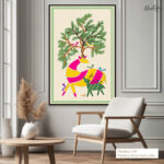 Gond Deer Canvas Wall Art - Image 9