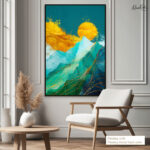 Teal Serenity Canvas Wall Art - Image 11