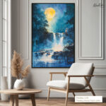 Midnight Cascade Canvas Wall Art - Image 11