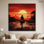 Sunset Outlaw Canvas Wall Art - Image 11