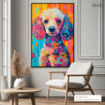 Vivid Poodle Canvas Wall Art - Image 11