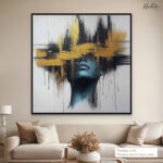 Golden Gaze Canvas Wall Art - Image 11